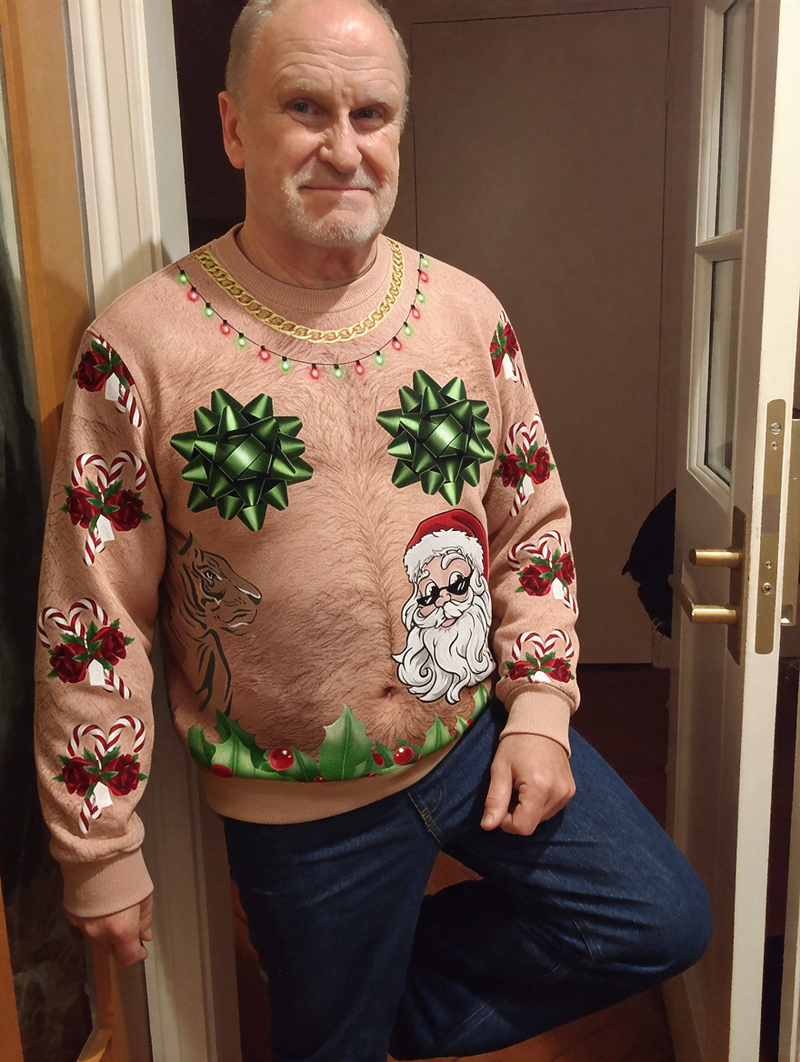 Bad Taste Club Christmas sweater outfit