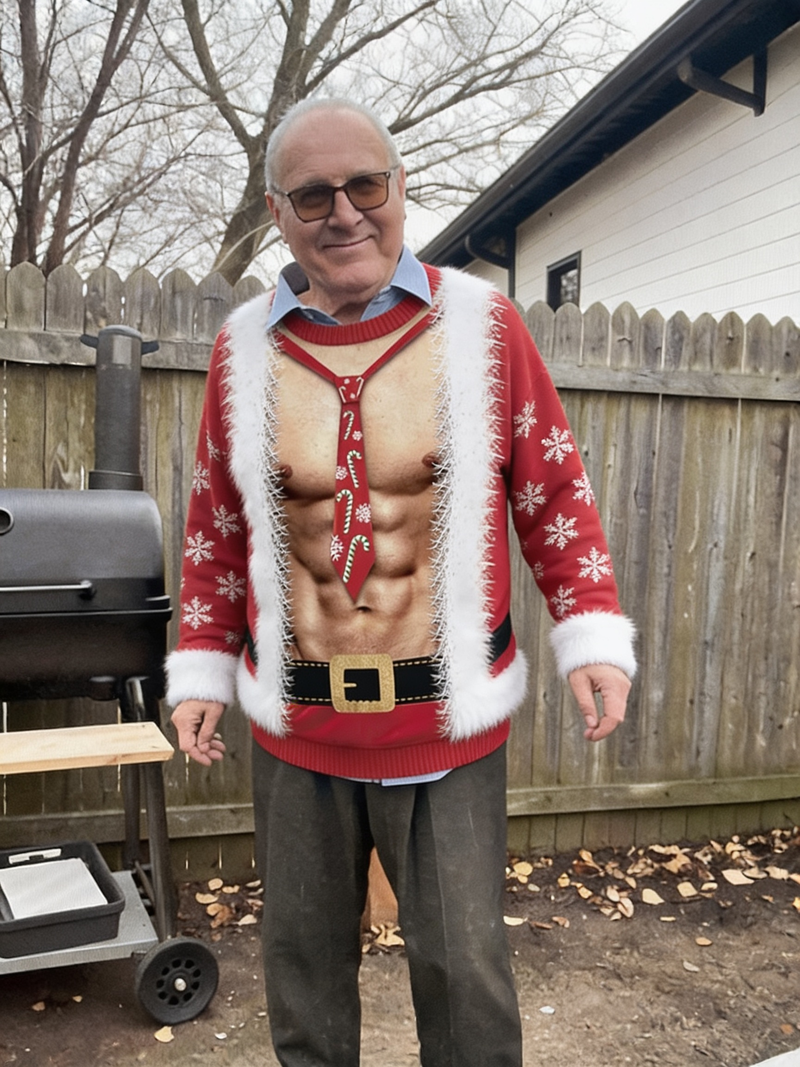 Bad Taste Club Christmas sweater outfit
